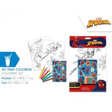 Conjunto para colorir com autocolantes Spider-Man