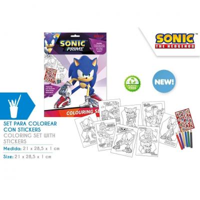 Conjunto colorir Sonic