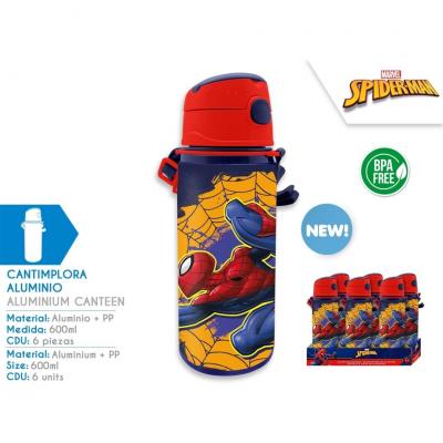 Garrafa infantil em alumínio 600 ml Spider-Man