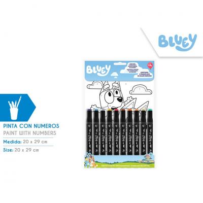 Livro para pintar por números Bluey