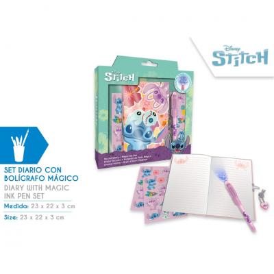Diário com caneta mágico Stitch