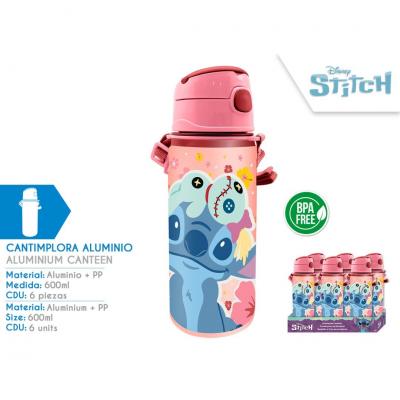 Garrafa infantil em alumínio 600 ml Stitch