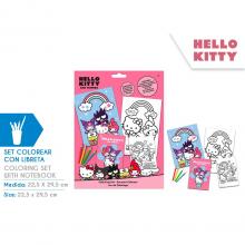 Conjunto para colorir com Notebook Hello Kitty