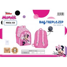 Mochila escolar triplo Minnie