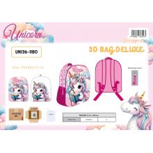 Mochila 3D Deluxe Unicórnio