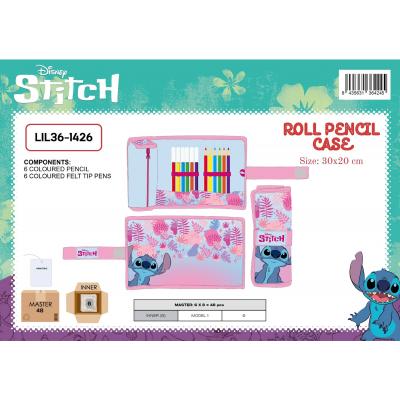 Estojo escolar com acessórios Stitch