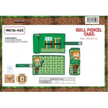 Estojo escolar com acessórios Minecraft