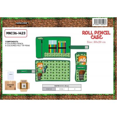 Estojo escolar com acessórios Minecraft