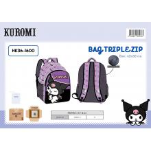 Mochila escolar triplo Kuromi