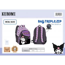 Mochila escolar triplo Kuromi