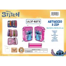 Estojo escolar com acessórios Stitch