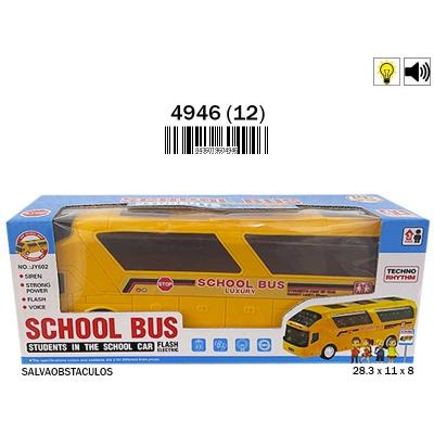Autocarro de 28 cm desvia-obstáculos com luz e som