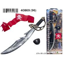 Espada de pirata com acessórios