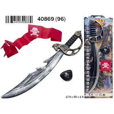 Espada de pirata com acessórios