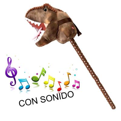 Dinossauro em vara, castanho, com som