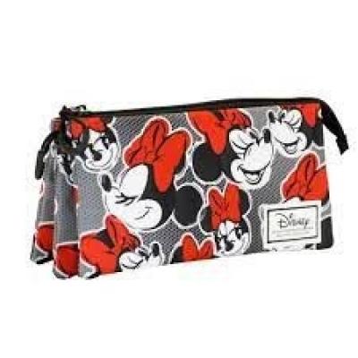 Estojo escolar triplo Minnie