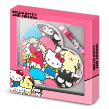 Hello Kitty caderno com formato de coração chave