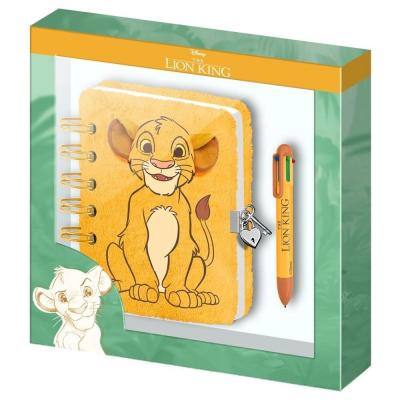 O Rei Leão caderno em peluche com caneta