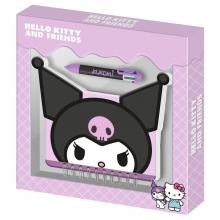 Kuromi caderno em peluche com caneta Face