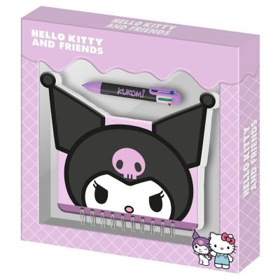Kuromi caderno em peluche com caneta Face