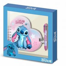 Stitch Conjunto caderno cores com caneta