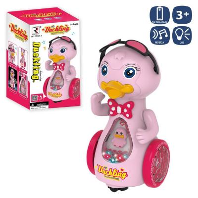 Pato Movimento, Luz e Som Rosa 20,50 Cm