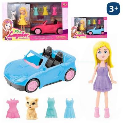 Mini Boneca com Veículo 2 Modelos 9,30 Cm