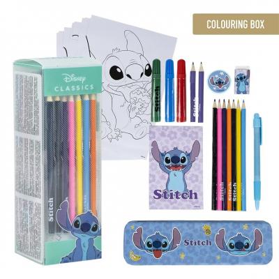 Conjunto de papelaria colorir Stitch