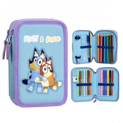 Estojo escolar com acessórios Bluey