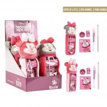 Estojo escolar com acessórios de peluche Minnie