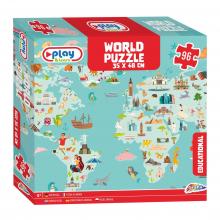 Puzzle Mapa do Mundo — 96 Peças