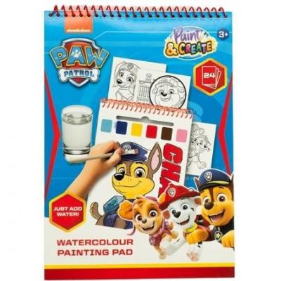 Patrulha Pata Livro de desenho com aguarelas