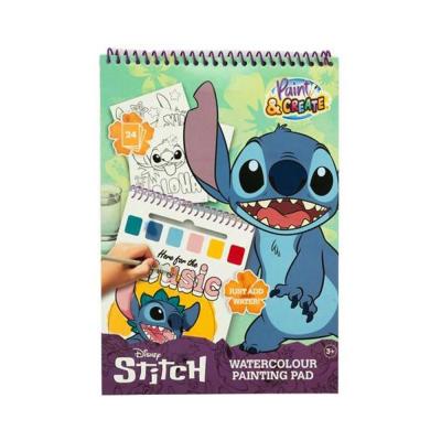 Stitch Livro de desenho com aguarelas