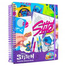 Livro de atividades Color & Create Stitch com stencil e lápis