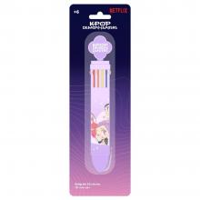 Caneta Retractil 10 cores K-Pop Demon Hunters Hunters