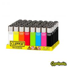 Isqueiros Clipper CP11 em cores sólidas sortidas — Pack de 48 unidades Isqueiros Clipper CP11 em cores sólidas sortidas — Pack de 48 unidades