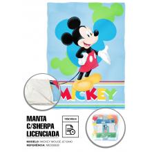 Mickey Manta com Sherpa 100%POLIESTER 100 x 140 cm