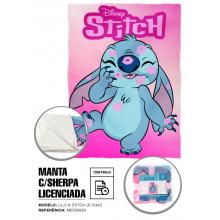 Stitch com Sherpa 100%POLIESTER 100 x 140 cm