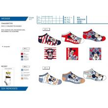 Mickey conjunto de 3 Soquetes 23/26 27/30 31/34 — Pack de 12 unidades