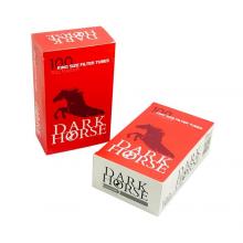 Tubos com filtro Dark Horse — embalagens de 100 tubos — Pack de 5 unidades
