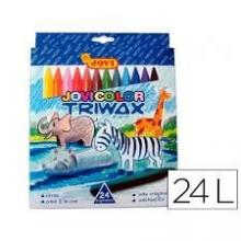 Estojo Jovicolor Triwax 24 lápis de cera