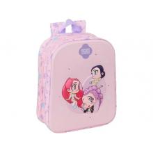 Mochila infantil 3D K-Pop Demon Hunters com LEDs