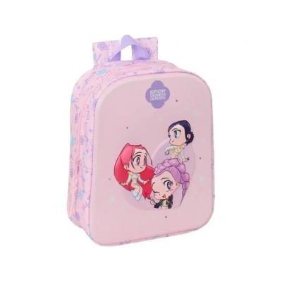 Mochila infantil 3D K-Pop Demon Hunters com LEDs