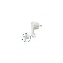 Ficha Recableable Plano com Asa Branco 16A 250V MAX.3680W