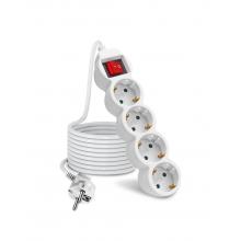 Extensão Elétrica 4 Base com Inter 3 Mts 3G1.5MM~