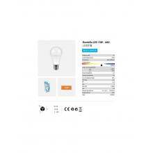 Lâmpada Led A60 15W 3000K Luz Quente CJ96 — Pack de 6 unidades
