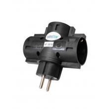 Ladron Schuko 3 Tomadas G/b Blis Preto