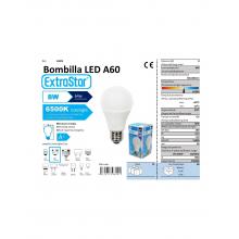 Led A60 8W/E27 6400K — Pack de 12 unidades