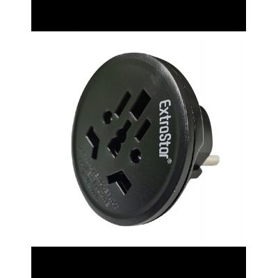 Adaptador Multiple Preto 10A 250V Max. 2300W Enchufes Tipo A/b/com G/i/j/l