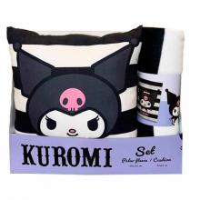 Kuromi Conjunto Manta 100 x 140 com ALMOFADA 35 x 35